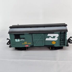BURLINGTON NORTHERN BOX CAR sliding doors G SCALE gauge train new bright 1986